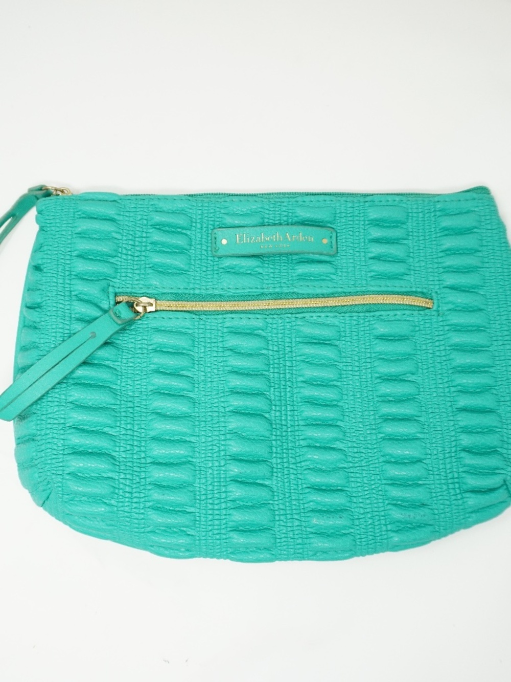 Elizabeth Arden Turquoise Green Faux Leather Clutch Bag